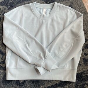 Lululemon Perfectly Oversized Cropped Crewneck, 4, Powder Blue